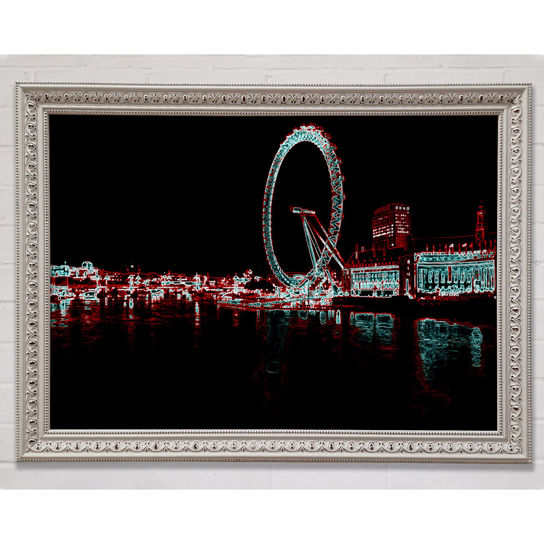 London Thames London Eye - Einzelner Bilderrahmen Kunstdrucke