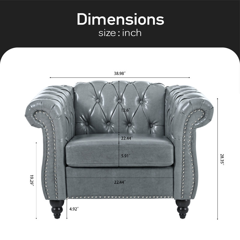 Largeur 38,98 po Dallyn, Gris