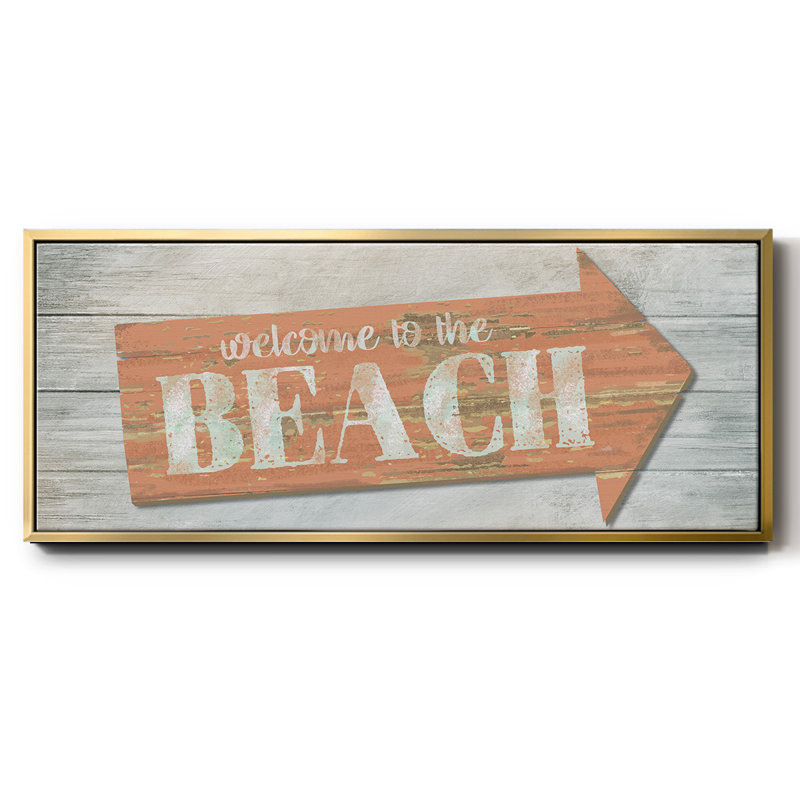 Welcome to the Beach - toile encadrée, H 20 po x l 50 po