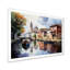 «Beige Canal Waterway Pointillism», reproduction sur toile-437469868-437469841