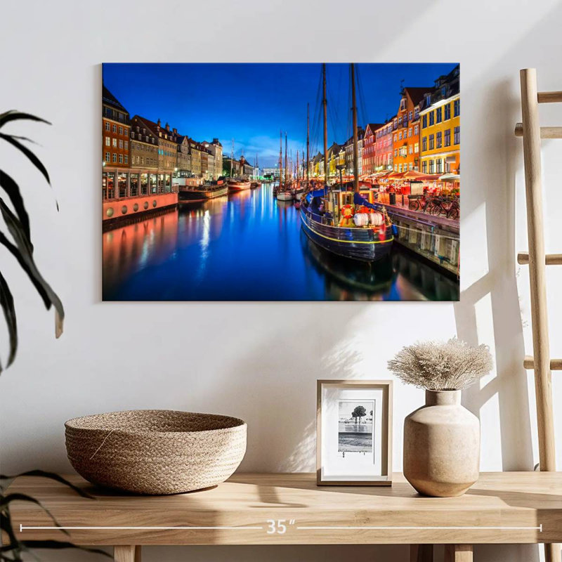 Bateaux à Nyhavn, H 16 po x l 24 po
