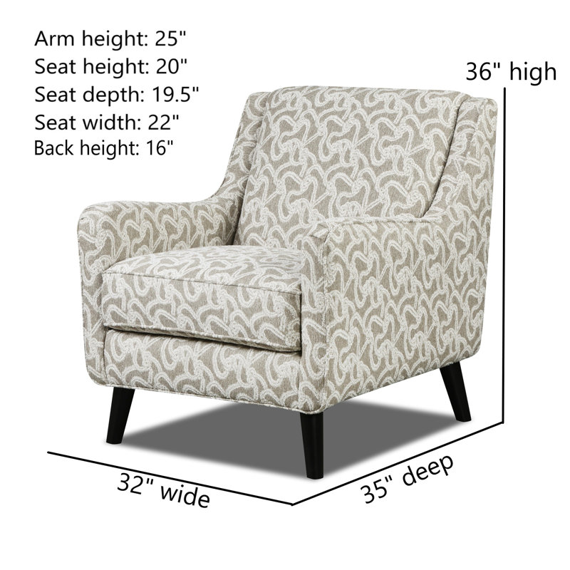 Fauteuil d'appoint en denim Downunder, Ficelle Bowline