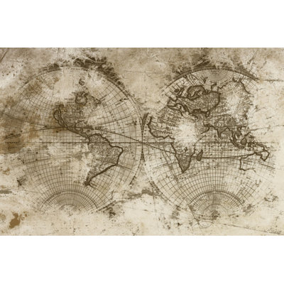 Distressed World - Wrapped Canvas Print