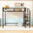 Twin Size Metal Loft Bed With Integrated Storage And Contemporary Design-528791384