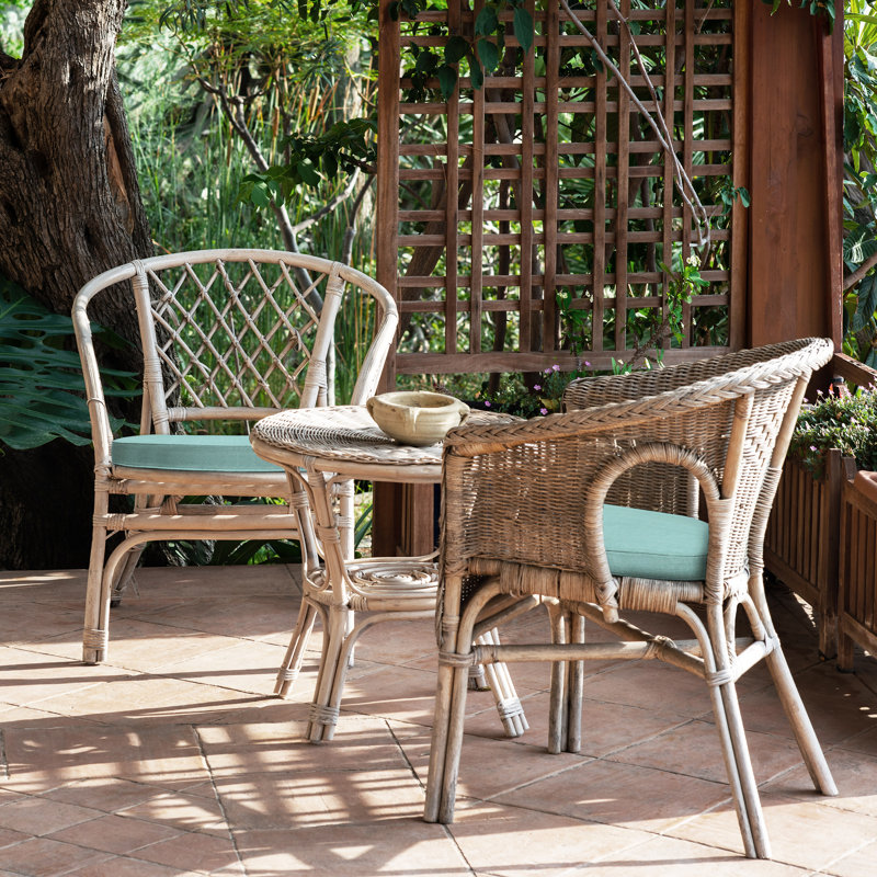 Outdoor Rounded Dining Seat Cushion, Mist