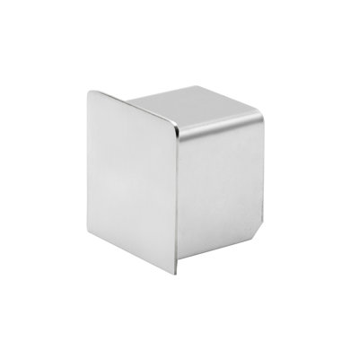 FHC CRVG8ECBS V-Cut 11 Gauge Cap Rail End Caps for CRVG8BS - Brushed Stainless