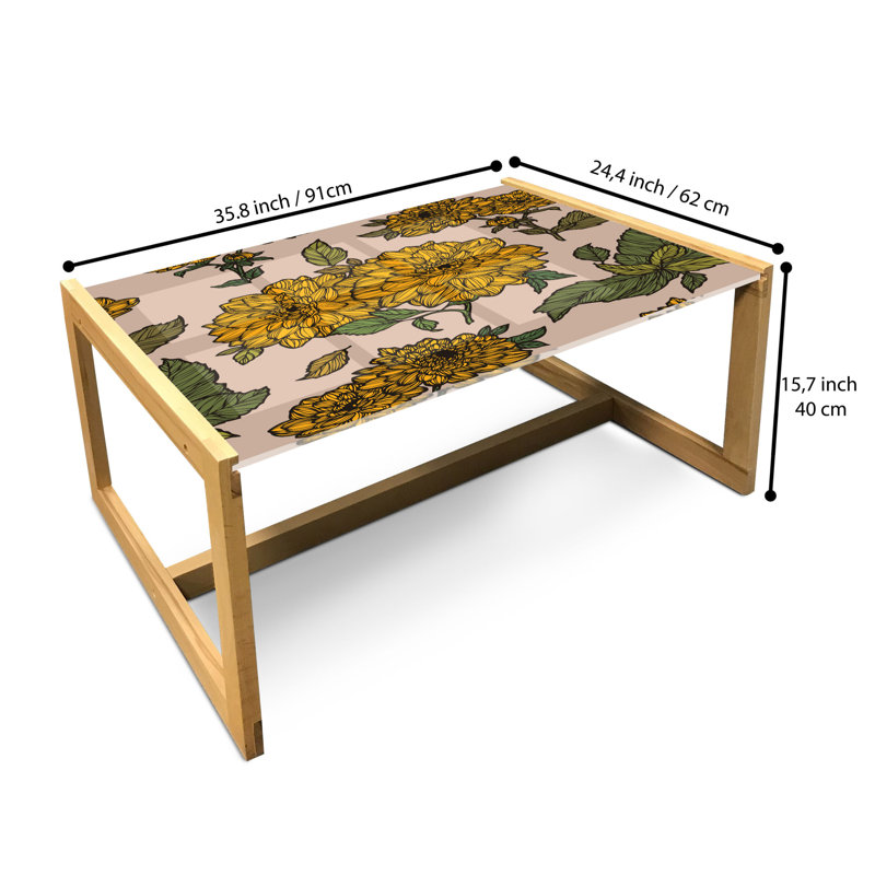 Irfana Sled Coffee Table, 90cm H x 62cm W x 40cm D