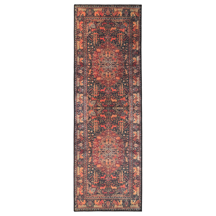 Dragomira Copley 100% Polyester Oriental Medallion Modern Indoor Area Rug or Runner