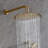 Brushed Gold Shower System With Hand & Bodysprays Bathroom In Head Slide Bar-121169461