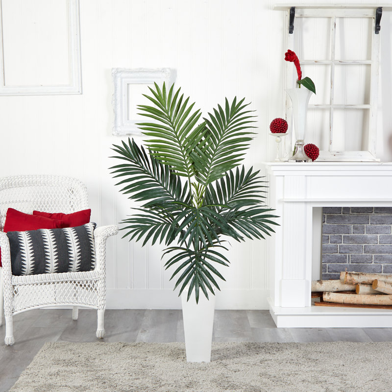 Arbre de palmier artificiel 39" dans un pot de fleurs, H 39 po x l 38 po x P 38 po