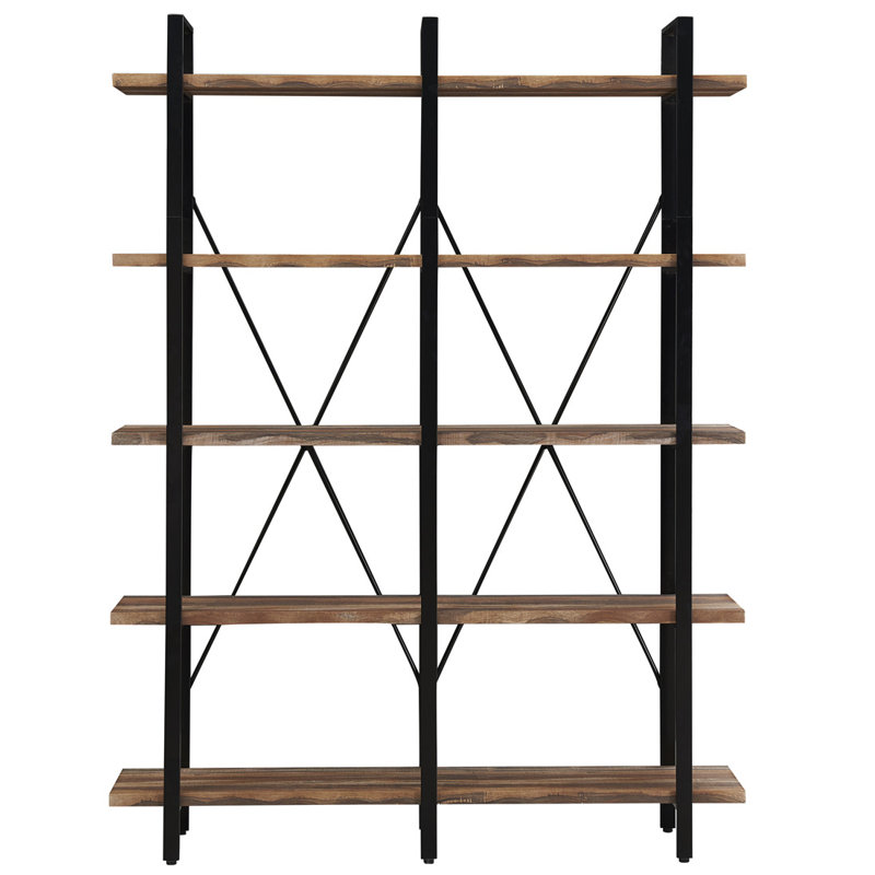 Bibliothèque Khat Steel, (5 tablettes) H 70 po x l 53,2 po x P 13 po