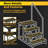 RV Steps with Handrail, 4 Steps Non-Slip Hot Tub Steps,Outdoor RV Stairs for Spa Pool, Camper