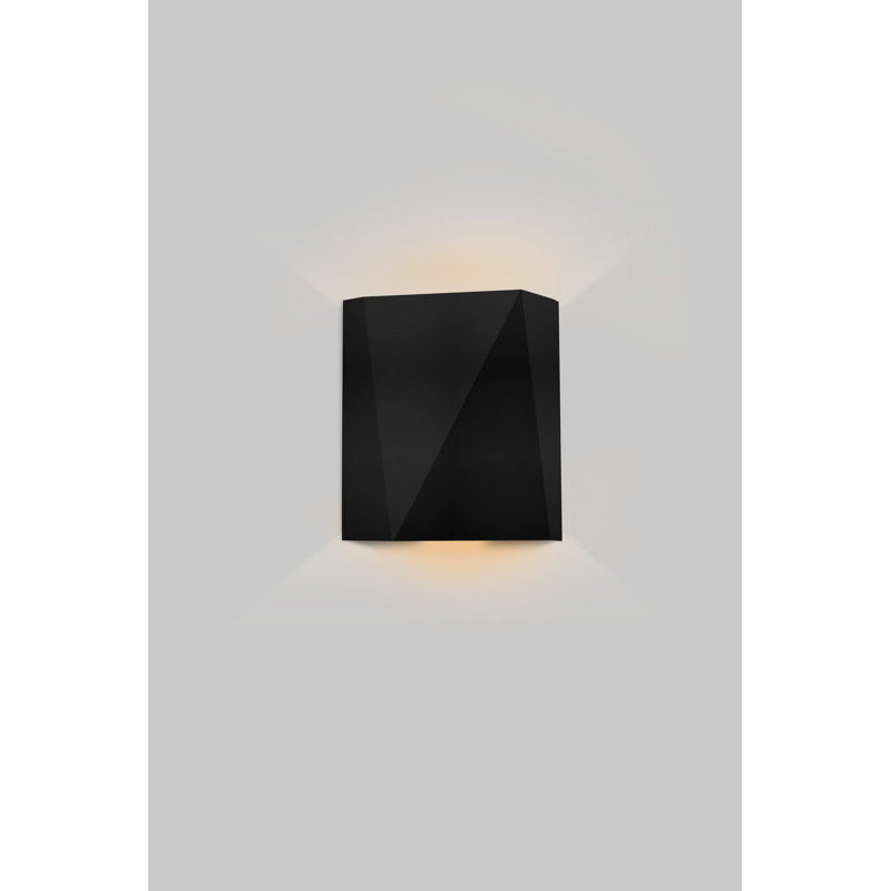 Calx LED Outdoor Flush Mount, Textured Black, 3500K