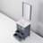 24 In. W Dark Grey Bathroom Vanity Boasts White Ceramic Top, 22 Attached Slim Wall Mirror, Soft - Closing Drawers, And Scratch Design Width Bath With Hanging Rectangular Close Function, Ample
