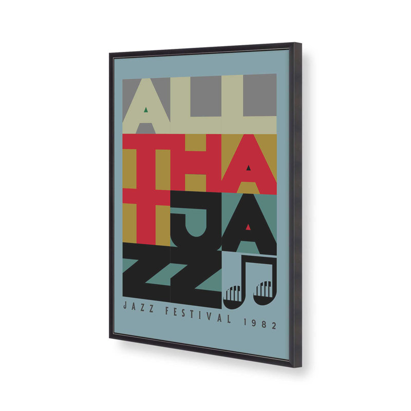 «Jazz Fest», reproduction d'affiche, H 15,25 po x l 12,25 po, Zinc patiné