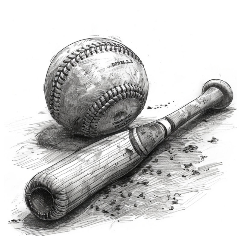 Baseball toile tendue avec châssis - décoration murale sport en plusieurs tailles, 24 po x 36 po