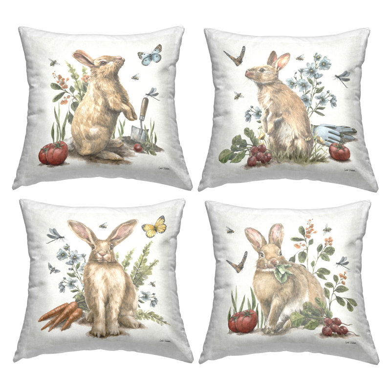 Coussin Spring Spring Woodland Rabbits