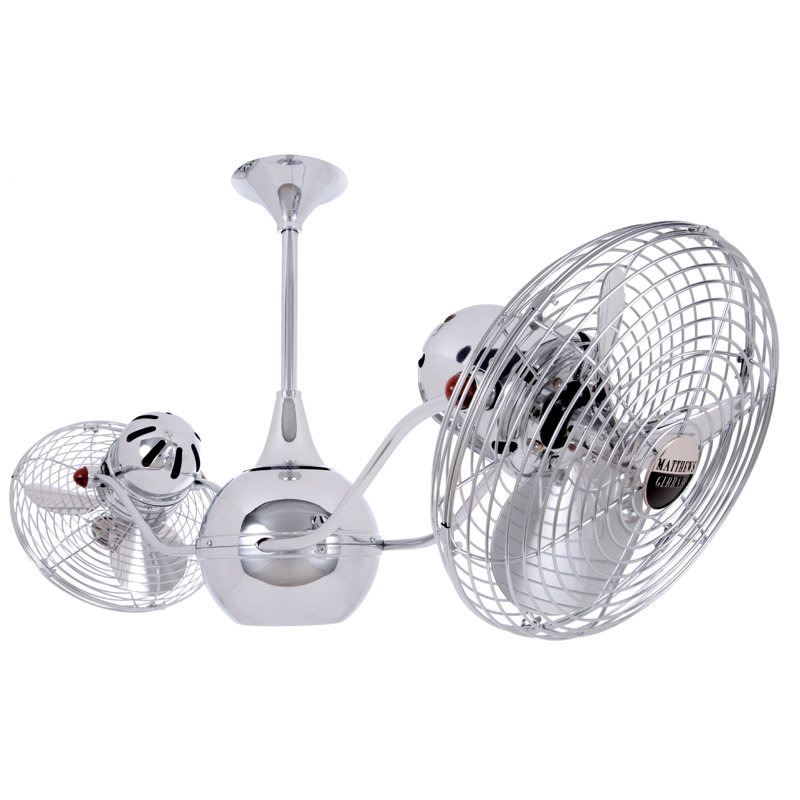 42" Vent-Bettina 6 Blade Ceiling Fan, Chrome