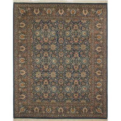 Albee One-of-a-Kind 8'2" X 10'5" New Age Wool Area Rug in Teal Blue