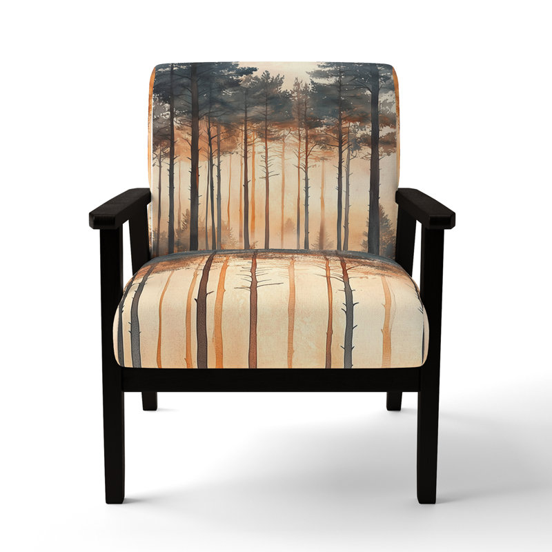 Chaise d'appoint Forest - fauteuil Whispering Sunset, Black Square Arms