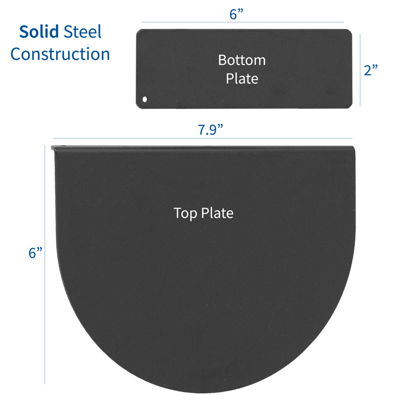 Reinforcement Bracket Plate for C-Clamp Installations Desk Mount