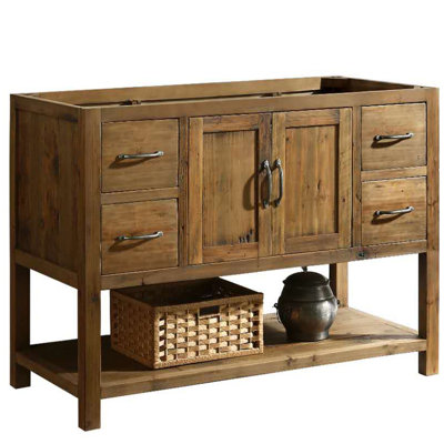 Base de meuble-lavabo simple 47 po Dallan en noyer seulement