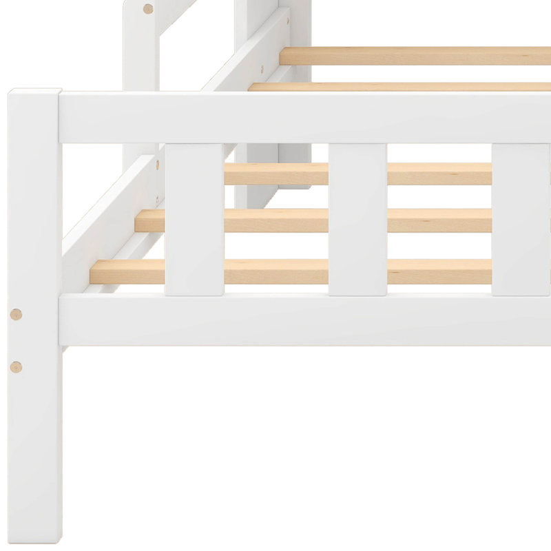 Monterry Double Twin Size Platform Bed, White