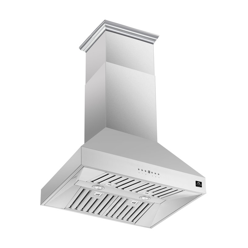 Hotte murale 36 pouces Coppito, double moteur 1200 CFM, contrôle de vitesse 4, tout acier inoxydable
