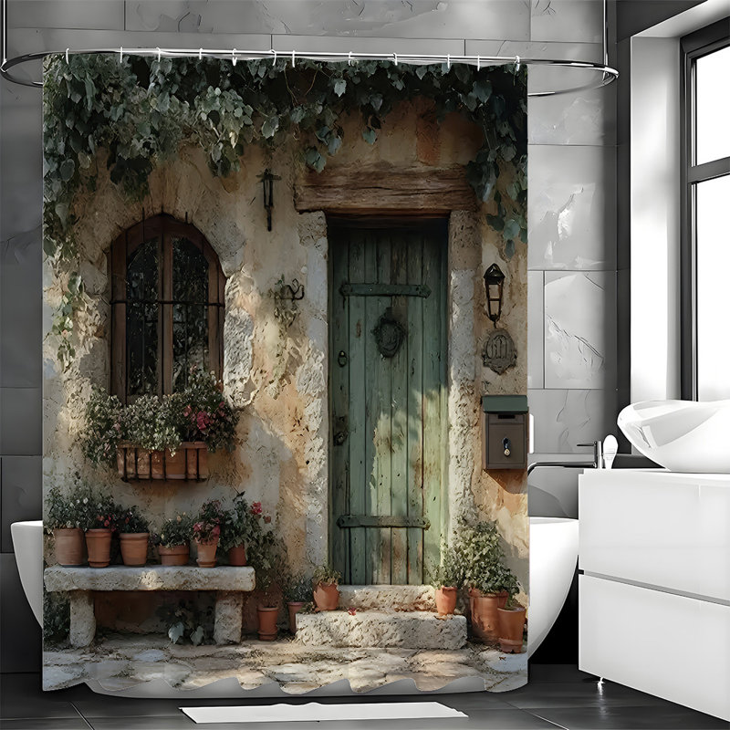 Shower Curtains with Hooks Included