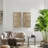 Wooden Palm Leaf Wall Decor, Carved and Framed