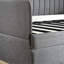 Lit de jour gris simple avec lit gigogne, cadre en fer pour une chambre à coucher moderne, lit gigogne simple, métal stable ou salon