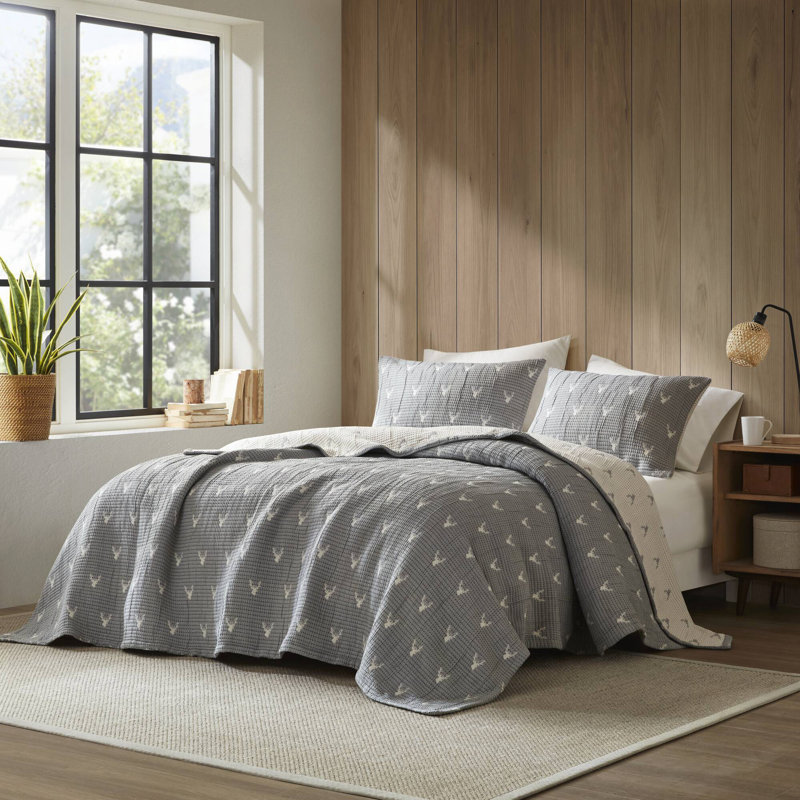 Ensemble de draps 3 pièces, Ensemble de draps pour grand lit, Gris