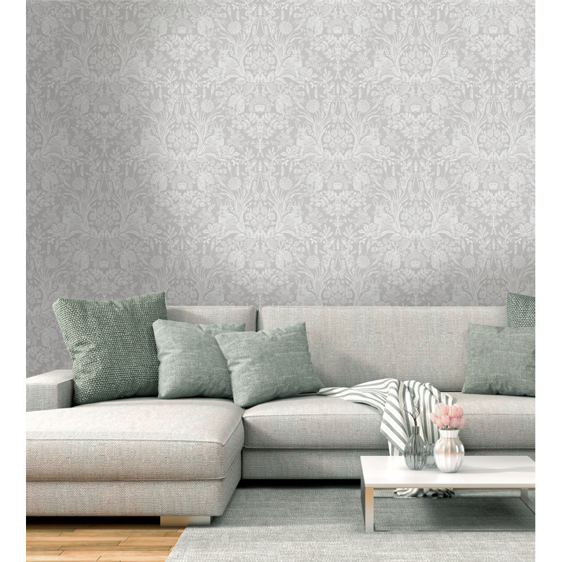Rouleau de papier peint mat L 33 pi x l 20,8 po Arsène, gris