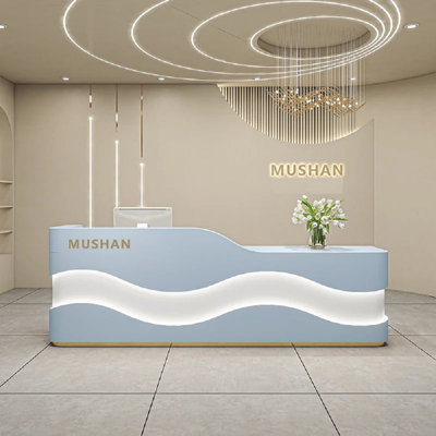 Clermeau L-Shape Manufactured Wood Reception Desk