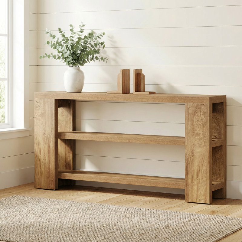 70.9" Farmhouse Console Table with 2 Storage Shelves, Narrow Sofa Table Behind Couch and Entryway Table for Living Room, Hallway