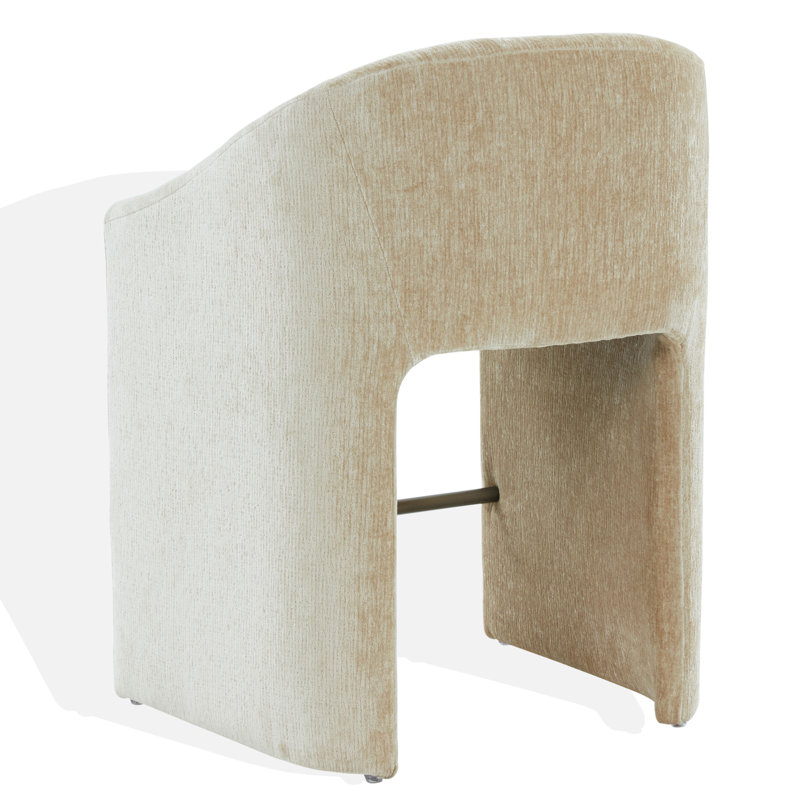 Kagan Chenille Counter Stool, Counter Stool (26.8" Seat Height), Taupe