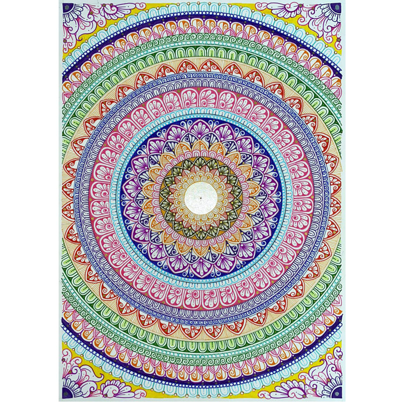 Multi Coloured Mandala Painting | Staedtler Fineliners On Paper | By Rashi Agrawal