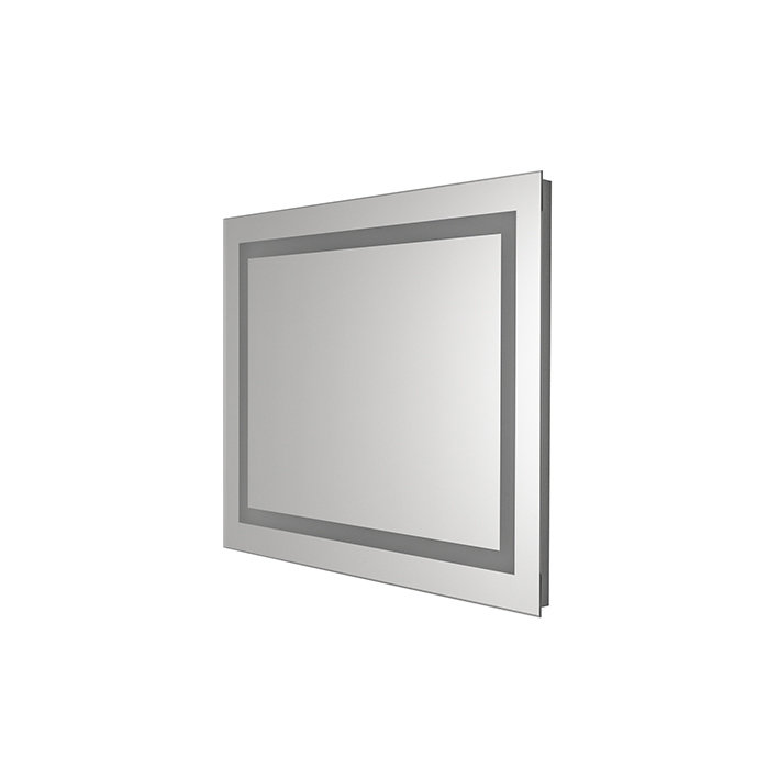 Smart Line Flat Metal Beveled Lighted Wall Mirror, 23.63" x 31.5"
