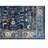 2' X 3' Blue Floral Power Loom Area Rug