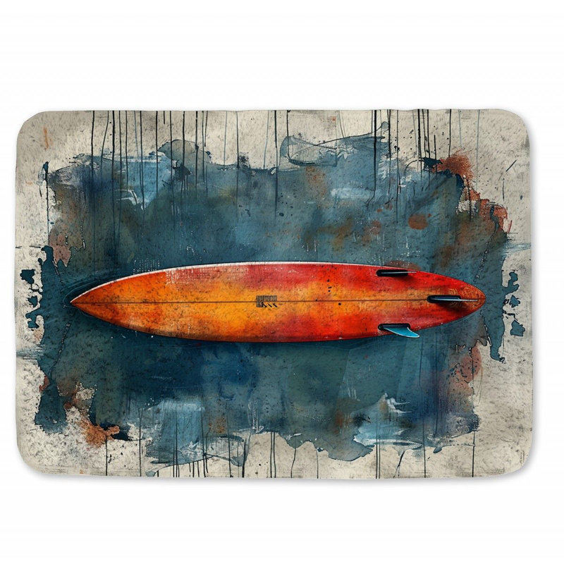 Cianfero Microfiber / Microsuede Non-Slip Bath Mat, 17"W x 24"L