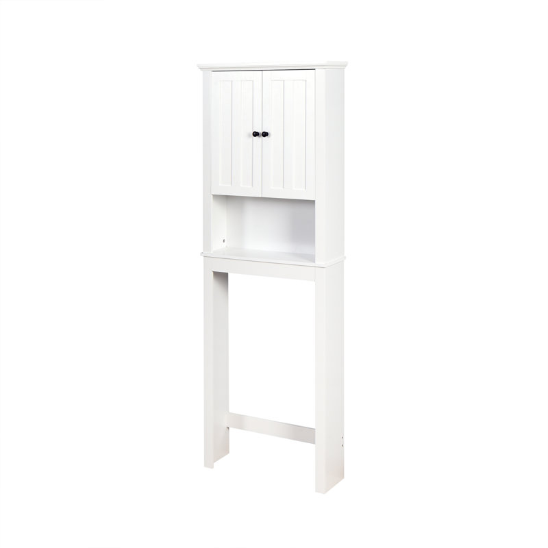 Armoire de rangement pour salle de bain en bois au-dessus de la toilette avec tablette réglable 23,62 x 7,72 x 67,32 po