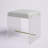 Rainer 16.5" W Acrylic Vanity Stool with Metal Footrest