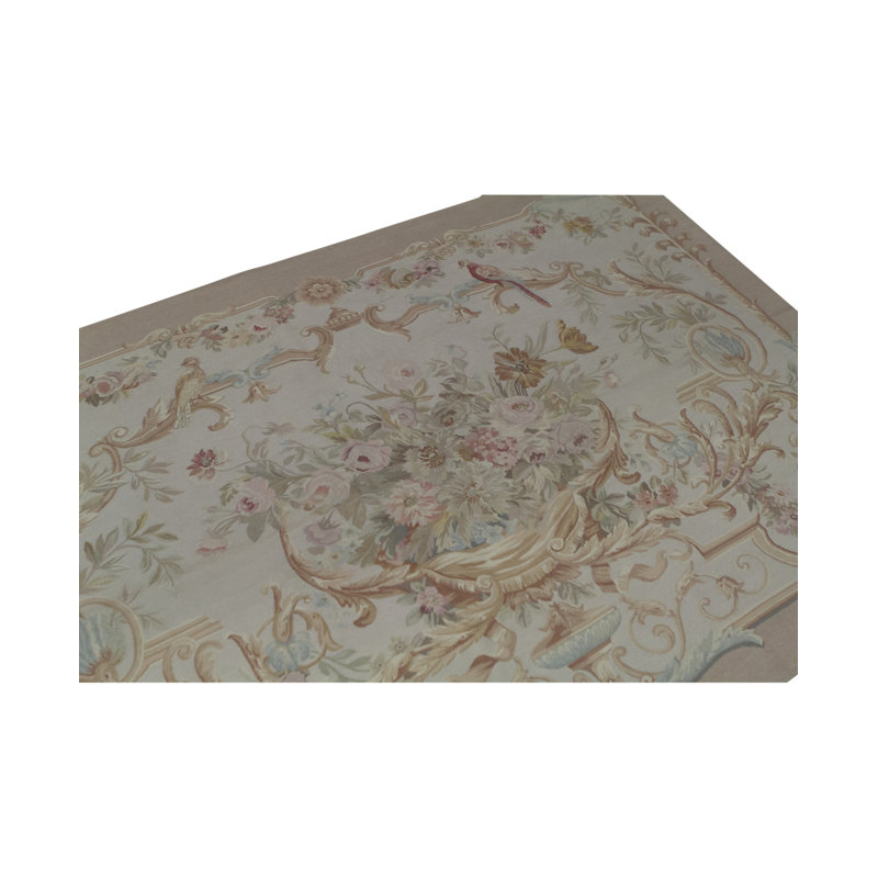 Hand-Knotted High-Quality Green Area Rug