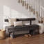 Banc rembourré en chenille l 62 po
