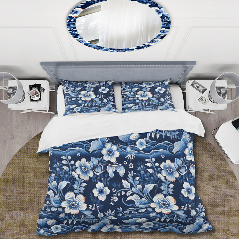 Ensemble de housse de couette Cottage, Housse de couette pour grand lit et 2 taies décor