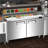 Coolski 60’’ W Commercial Salad Bar Refrigerator with 2 Doors, Refrigerated Salad Food Prep Table for Restaurants Cafeterias Sub Shops, Large Capacity Stainless Steel ETL NSF Approved