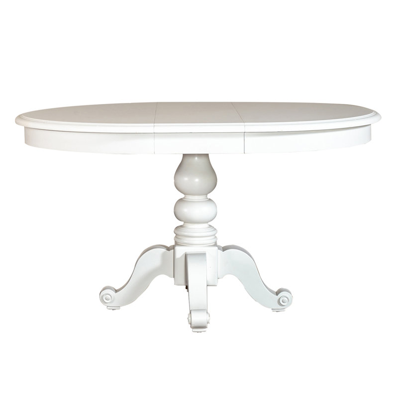 Ensemble de table de salle à manger à piédestal Alvy avec 4 chaises rembourrées