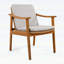 Ensemble de 2 chaises de salle à manger d'extérieur durables, bois d'acacia teck, osier PE brun, coussins imperméables gris, idéal pour les patios et les jardins