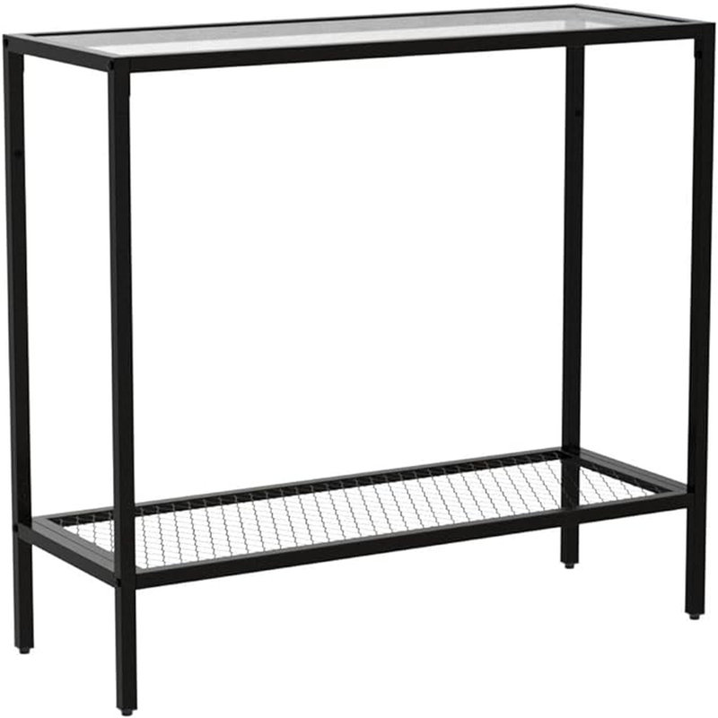 Larenz 11.8'' Glass Top Console Table