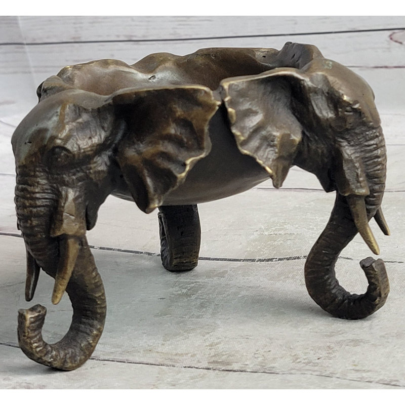 Cendrier en bronze bronze éléphant